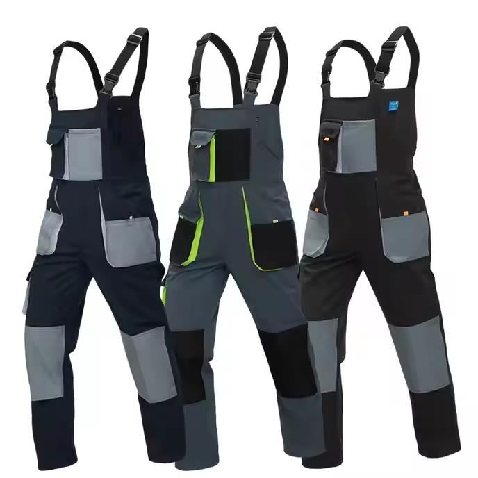 Wear resistant multi pocket strap jumpsuit