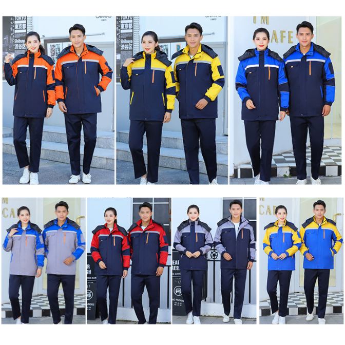 Winter detachable windproof and warm work clothes