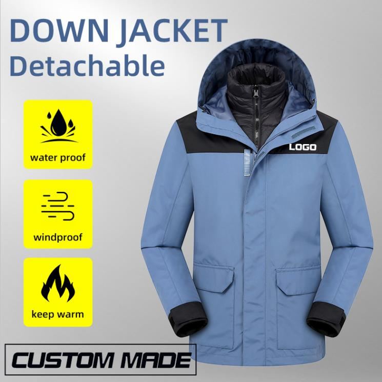 Outdoor assault down jacket, detachable waterproof